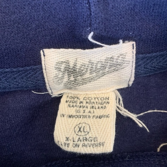 Vtg 90s merona Mens xl Distressed Heavyweight Mock Neck T-Shirt Striped vintage - Picture 7 of 7